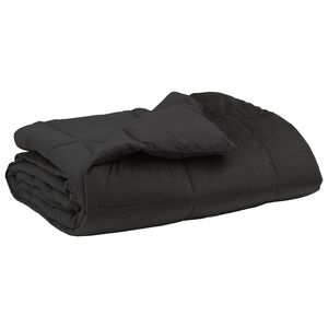 vidaXL Zomer Dekbed 135 x 200 cm Zomer 200 gsm Antraciet Ademend