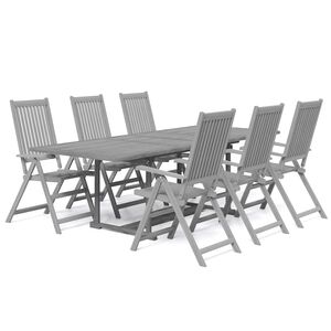 vidaXL 7-delige Tuinset massief acaciahout