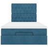 vidaXL Ottoman bed met matrassen en LED's 120x200cm fluweel