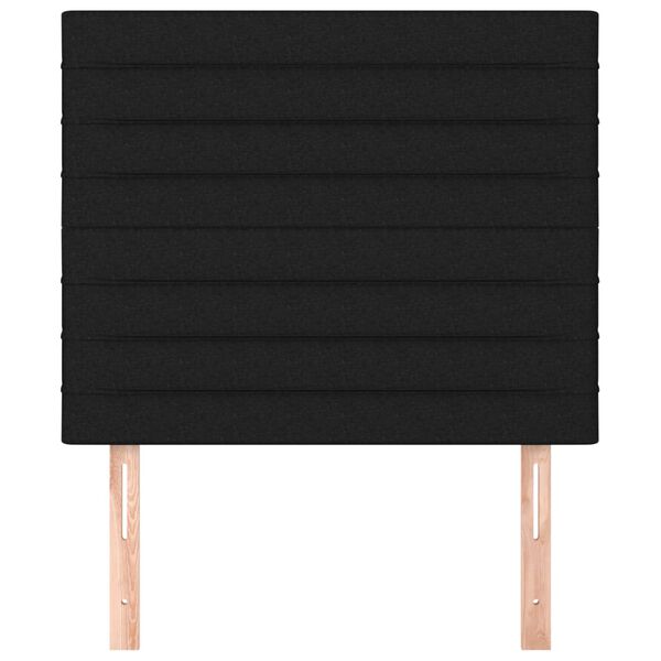 vidaXL Hoofdbord zwart 90x5x118/128 cm stof