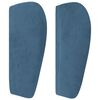 vidaXL Boxspring met matras fluweel donkerblauw 90x190 cm