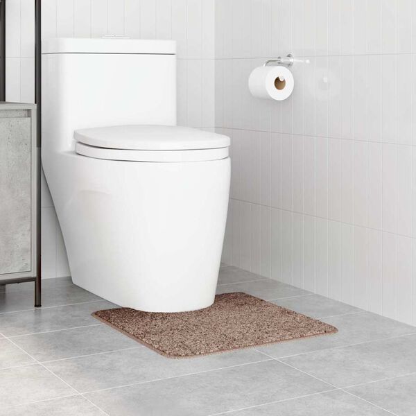 vidaXL Antislip Badmat met Toilet Cut Bruin 50 x 50 cm PP