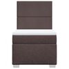 vidaXL Boxspring met matras stof donkerbruin 90x200 cm
