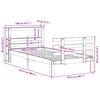 vidaXL Bedframe met hoofdbord massief grenenhout wasbruin 100x200 cm