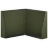 vidaXL Keerwand 50 x 50 x 30 cm Staal Olijfgroen