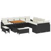 vidaXL Tuinbankenset 13 st Zwart poly rattan