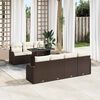 vidaXL Tuin Sofa Set met kussen met opslag 8 pcs Bruin Poly Rattan