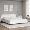 vidaXL Bedframe "Dover" kunstleer wit 180x200 cm