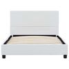 vidaXL Bedframe kunstleer wit 100x200 cm