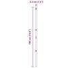 vidaXL Hekpalen 7 pcs Groen Ø32mm 190 cm Gegalvaniseerd staal
