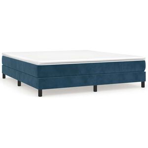 vidaXL Boxspring bed 180x200 cm fluweel donkerblauw