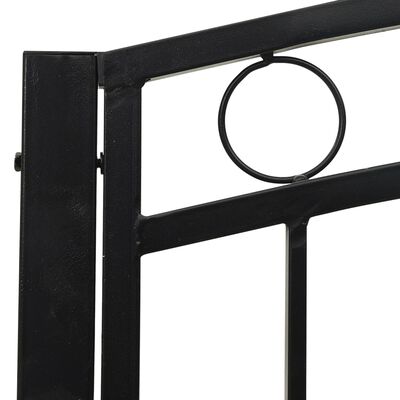 vidaXL Tuinbank met tafeltje 125 cm staal zwart