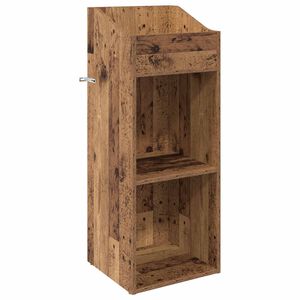 vidaXL Platenkast Oud hout 36 x 36 x 95,5 cm Bewerkt hout
