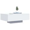 vidaXL Salontafel met LED-verlichting 85x55x31 cm wit