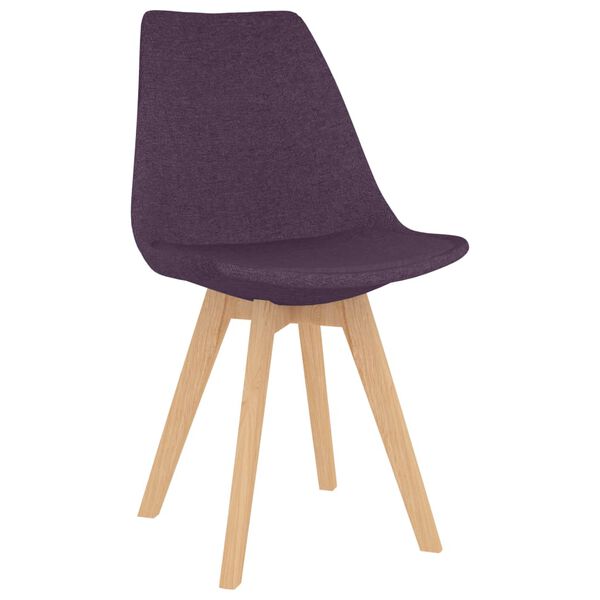 vidaXL Eetkamerstoelen 2 st stof paars