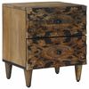 vidaXL Nachtkastje met lade Bruin 40 x 33,5 x 46 cm Massief Mango Hout