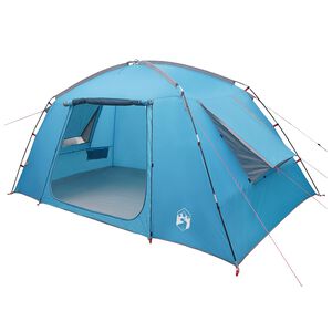 vidaXL Huisje Tent 6-persoons Blauw Polyester