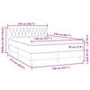 vidaXL Boxspring met matras fluweel zwart 140x210 cm