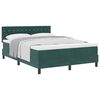 vidaXL Boxspringbed met matras Donkergroen 140 x 190 cm Fluweel