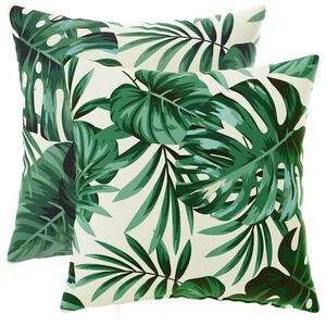 vidaXL Kussensloop 2 pcs HEERLEN Bladpatroon 30 x 30 cm Polyester
