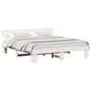 vidaXL Bedframe met hoofdeinde Wit 180 x 200 cm Massief grenenhout