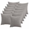 vidaXL Kussensloop 12 pcs HEERLEN Lichtgrijs 45 x 45 cm corduroy