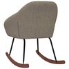 vidaXL Schommelstoel stof taupe