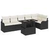 vidaXL Tuin Sofa Set 7 st Zwart Poly Rattan