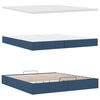 vidaXL Ottoman bed met matras 200x200 cm stof blauw