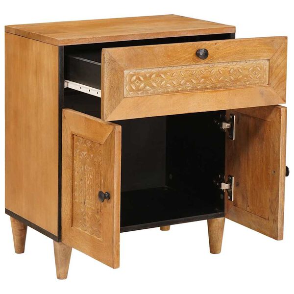 vidaXL Nachtkastje Licht Bruin 50 x 33 x 62 cm Massief acaciahout