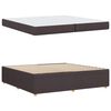 vidaXL Bedframe met matras Donkerbruin 200 x 200 cm Stof