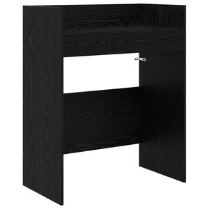 vidaXL DJ Tafel Zwart eiken 102 x 45 x 102 cm Bewerkt hout