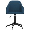 vidaXL Eetkamerstoelen draaibaar 6 st fluweel blauw