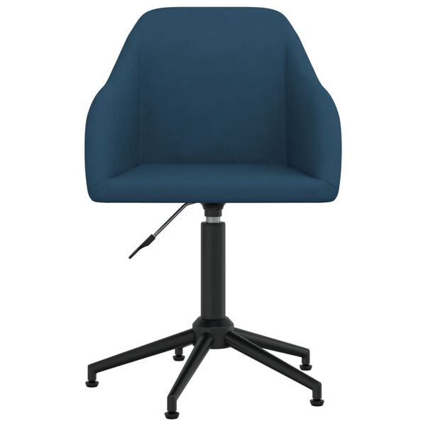 vidaXL Eetkamerstoelen draaibaar 6 st fluweel blauw