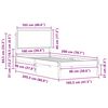vidaXL Bedframe met Gevoerd Hoofdgedeelte Lichtgrijs 100 x 200 cm