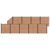 vidaXL Hekpaneel 10 pcs WPC en Aluminium Bruin