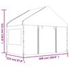 vidaXL Prieel met dak 6,69x4,08x3,22 m polyetheen wit