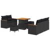 vidaXL Tuinbankenset 10 st 7-Aantal zitplaatsen Zwart poly rattan