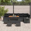 vidaXL Tuinbankenset met kussen 12 pcs Zwart poly rattan