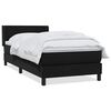 vidaXL Boxspring met matras fluweel zwart 90x210 cm