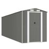 vidaXL Tuinschuur 192x606x223 cm gegalvaniseerd staal lichtgrijs