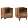 vidaXL Nachtkastje 2 st Oudhout 40 x 35 x 50 cm Bewerkt hout