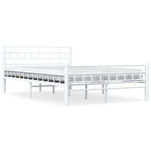 vidaXL Bedframe metaal wit 140x200 cm