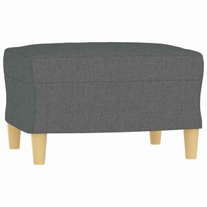 vidaXL Voetenbank 60x50x41 cm stof donkergrijs