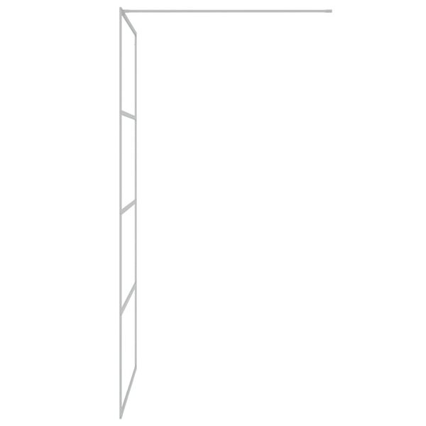 vidaXL Inloopdouchewand 100x195 cm transparant ESG-glas zilverkleurig