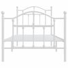 vidaXL Bedframe met hoofd- en voeteneinde metaal wit 90x190 cm