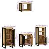 vidaXL Badkamermeubelset 4 pcs Bruin en zwart Massief Mango Hout
