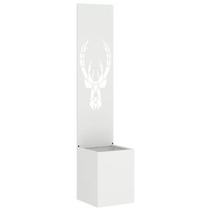 vidaXL Tuin Privacy Screen Wit 32 x 32 x 150 cm Koudgewalst staal