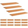 vidaXL Trapmatten 16 st Licht Bruin 110 x 25 x 2 cm Massief beukenhout