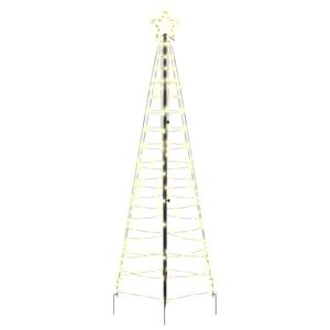 vidaXL LED Kerstboom 250 cm 390 LED's Warmwit Staal Warmwit